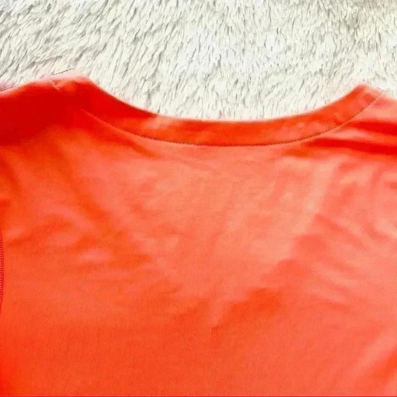 Nike Pro Coral Dri Fit V-Neck Short Sleeve Athletic Top Size M - Picture 9 of 13